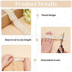 Лента с кисточками из полиэстера длиной 25 м.&nbsp;OCOR-WH0091-27A