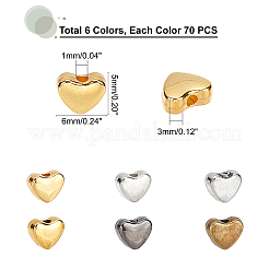 420 шт. 6 цвета бусины из сплава в тибетском стиле&nbsp;TIBEB-PH0004-89