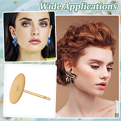 150 шт. фурнитура для сережек-гвоздиков из нержавеющей стали 304&nbsp;STAS-ME0001-46