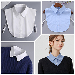 2шт. 2-х цветный съемный полиэстеровый женский накладной воротник&nbsp;DIY-CP0013-12B