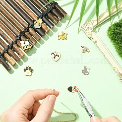 8 шт. 8 стиля эмалевых подвесок из нержавеющей стали 304&nbsp;STAS-CJ0003-38