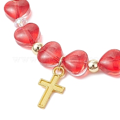 Браслеты из сплава с подвесками в виде креста&nbsp;BJEW-JB13490