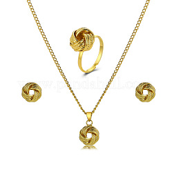 Комплекты из серег-гвоздиков и подвесок из сплава и колец&nbsp;WG6A31F-01