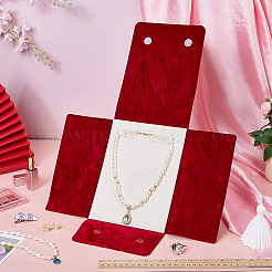 Портативные дорожные бархатные жемчужные ожерелья с клапаном&nbsp;TP-WH0025-01B