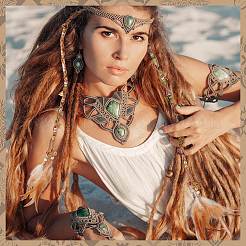 2 парик из эластичного шнура с обмоткой и плоского шнура из искусственной замши&nbsp;HJEW-PH02262