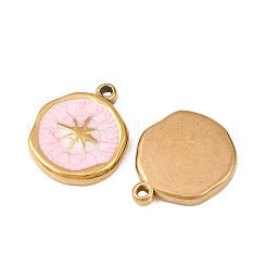 Подвески из нержавеющей стали 304 с эмалью&nbsp;STAS-P425-01G-15