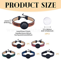 5шт набор для самостоятельного изготовления браслета из шнура из искусственной кожи&nbsp;DIY-TA0012-05EB