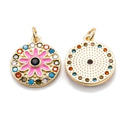 Настоящие 18к позолоченные латунные подвески с микропаве и кубическим цирконием&nbsp;ZIRC-M114-51G