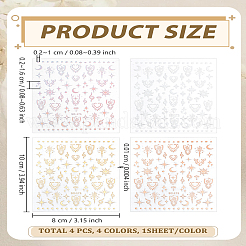 4 лист 4 цветов водонепроницаемые самоклеящиеся наклейки для животных луна звезда солнце декоративные наклейки&nbsp;MRMJ-LP0002-13