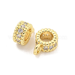 Латунные микропаве прозрачные подвески с фианитом&nbsp;KK-Z044-08G