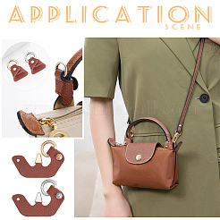 2 пара 2-цветных кожаных неповрежденных сумок с треугольной пряжкой&nbsp;FIND-WR0010-77B