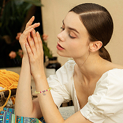 4 нить 4 цветных прозрачных гальванических стеклянных бусины нити&nbsp;EGLA-DC0001-07A