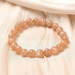 Браслеты из натуральных бусин солнечного камня для мужчин и женщин&nbsp;BJEW-I322-01