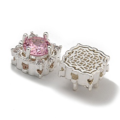 Латунные микро проложить кубического циркония бусы&nbsp;KK-U037-05P