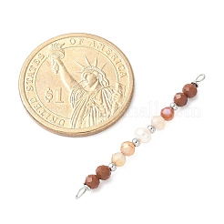 Граненые круглые натуральные смешанные драгоценные камни и картофельный натуральный культивированный пресноводный жемчуг бусины-соединители подвески&nbsp;PALLOY-JF03532