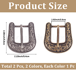 2 шт. 2-цветные пряжки из сплава в тибетском стиле с центральной планкой&nbsp;FIND-CL0001-53