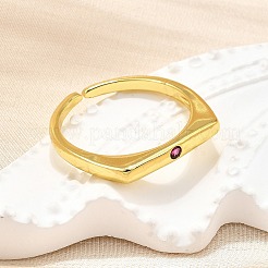 Манжеты из латуни с микро паве кубический цирконий для женщин&nbsp;RJEW-H247-16G-01