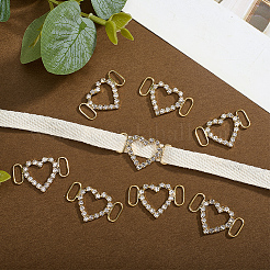 8 шт. латунное украшение для обуви из хрустальных страз&nbsp;FIND-HY0004-89S