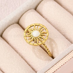 Кольца-манжеты из нержавеющей стали 304 с эмалью для женщин&nbsp;LS-RJEW-G338-01G-01