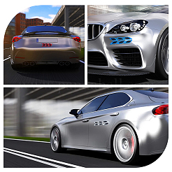 3 комплект 3-цветных защитных наклеек на дверь автомобиля из смолы в форме листа&nbsp;STIC-FH0001-15B