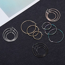 Серьги-кольца из нержавеющей стали 304&nbsp;EJEW-PH0002-02