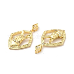 Подвески из экологически чистой латуни с микропаве из кубического циркония KK-A177-10G