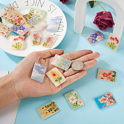 22 шт. 11 стильные акриловые подвески с тиснением и принтом&nbsp;MACR-CW0001-11