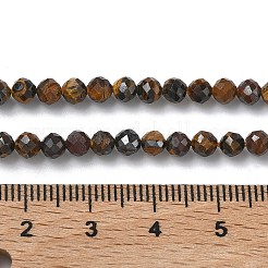 Природных тигровый глаз бисер нитей&nbsp;G-L651-C14-4mm