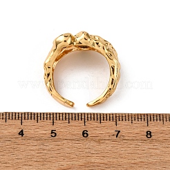 Манжеты из латуни с микро паве кубический цирконий для женщин RJEW-F191-01G-02