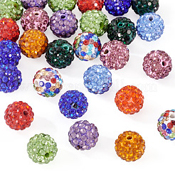 30шт стеклянные горный хрусталь глины проложить круглые бусины&nbsp;RB-TA0001-27B