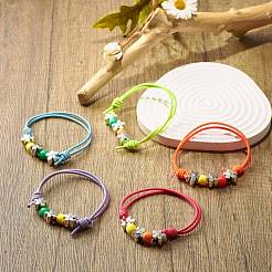 Браслет из бисера с цветком и колонной&nbsp;BJEW-JB07912