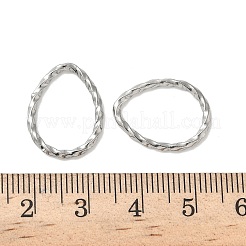 Витые каплевидные соединительные кольца из нержавеющей стали 304&nbsp;STAS-L300-007P