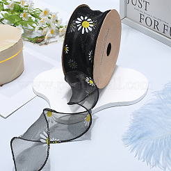 Полиэстеровая лента с узором «ромашка»&nbsp;OCOR-WH20003-36A