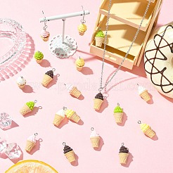 40 шт. 5 цвета непрозрачные подвески из смолы&nbsp;RESI-CJ0005-10