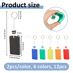 12 шт. двухцветные подвесные брелоки из ЭВА&nbsp;KEYC-FH0001-72