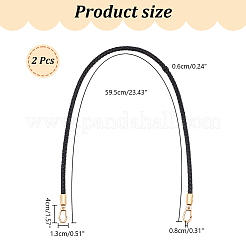 Плетеные ручки сумки из искусственной кожи&nbsp;PURS-WH0005-96A-02G