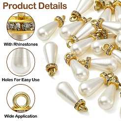 50 шт. подвески из глянцевого пластика ABS с имитацией жемчуга&nbsp;FIND-YW0009-07