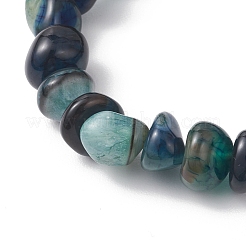 4 шт. браслеты из натуральных бусин с окрашенным драконьим агатом в виде вен для женщин&nbsp;BJEW-JB13047
