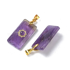 Граненые подвески из натурального аметиста&nbsp;G-A298-01G-08