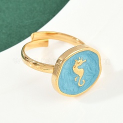 Кольца-манжеты из нержавеющей стали 304 с эмалью для женщин&nbsp;RJEW-K301-06A-01