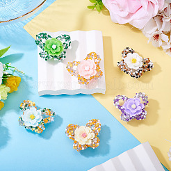 6 шт. 6-х цветные непрозрачные акриловые блестящие стразы&nbsp;MACR-TA0002-35