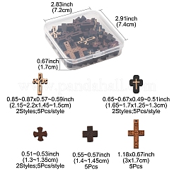 40шт. 8 стиля подвесок и бусин из натурального дерева&nbsp;WOOD-FS0001-46