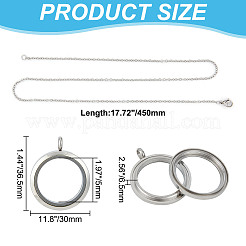 Набор для самостоятельного изготовления ожерелья-кулона из нержавеющей стали 304 в виде купола&nbsp;STAS-DR0001-02P