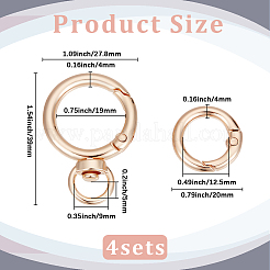 4 комплект застежек из сплава с пружинным затвором&nbsp;FIND-BBC0004-11