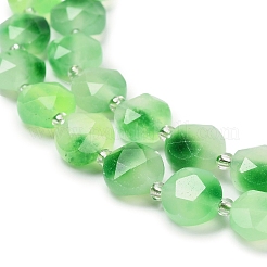 Окрашенные природные белый нефрит бисер пряди&nbsp;G-C116-A181-01B