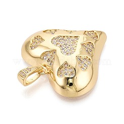 Латунные микропаве прозрачные подвески с фианитом&nbsp;KK-N268-97B-G