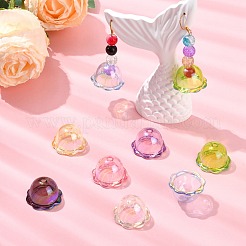 35 шт. 7-цветные акриловые колпачки для бусин с УФ-покрытием&nbsp;OACR-CJ0002-36