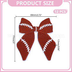 12 шт. нашивки с бантом на тканевой основе для пришивания и утюжки&nbsp;DIY-HY0002-98