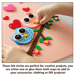 1000 шт. плоская круглая фетровая ткань&nbsp;DIY-DC0003-89B