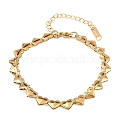 Браслеты-цепочки в форме сердца из нержавеющей стали 304 для женщин&nbsp;STAS-H249-19G